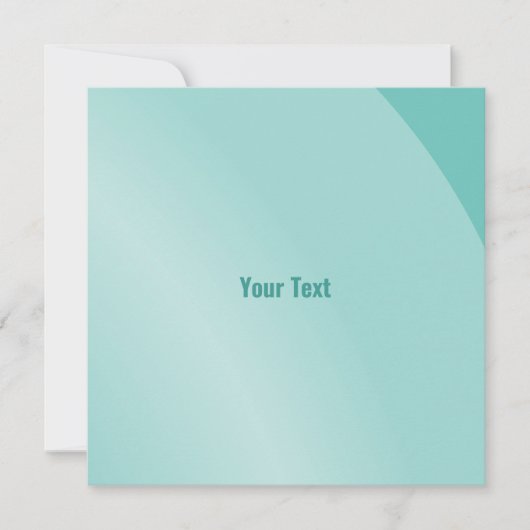 中程度の水色のシェーモダンドQrコード カード (正面)