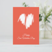 中程度の白い落書き散布ハート画像 カード (スタンド正面)