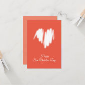 中程度の白い落書き散布ハート画像 カード (正面/裏面インサイチュ)