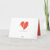 中程度の白い落書き散布ハート画像 カード (裏面)