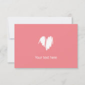 中程度の白い落書き散布ハート画像 サンキューカード (正面)