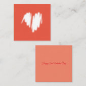 中程度の白い落書き散布ハート画像 ノートカード (正面/裏面)