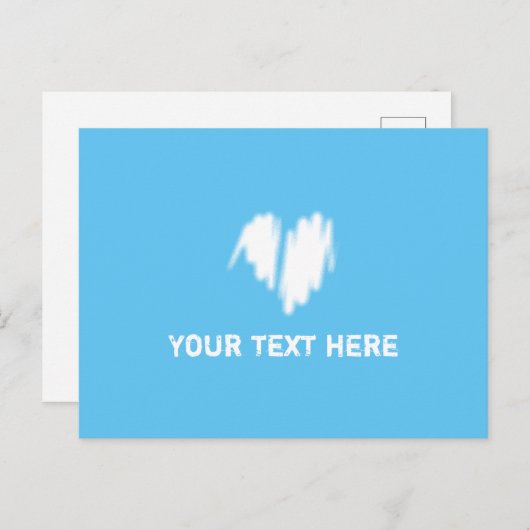 中程度の白い落書き散布ハート画像 ポストカード (正面/裏面)