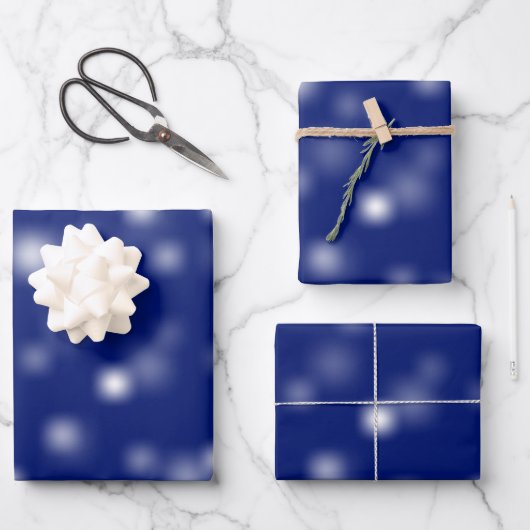 中程度の白よくはしゃぐのランダムフェ遠くにージポイント ラッピングペーパーシート (正面)