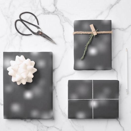 中程度の白よくはしゃぐのランダムフェ遠くにージポイント ラッピングペーパーシート (正面)