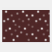 中程度の白よくはしゃぐのランダムフェ遠くにージポイント ラッピングペーパーシート (正面)