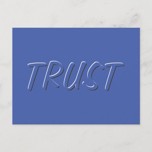 中程度の白黒ポップ信頼語 ポストカード (正面)