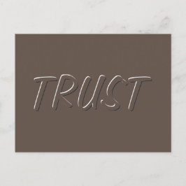 中程度の白黒ポップ信頼語 ポストカード