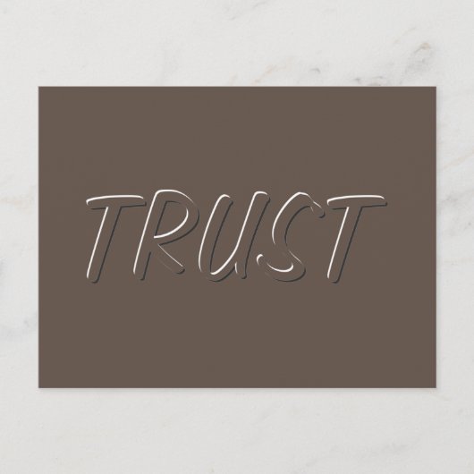 中程度の白黒ポップ信頼語 ポストカード (正面)