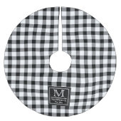 中程度の素朴バッファローはモノグラム名の年をチェック ブラッシュドポリエステルツリースカート (正面)