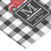 中程度の素朴バッファローチェック |Red TruckモノグラムM ミディアムテーブルランナー (コーナー)