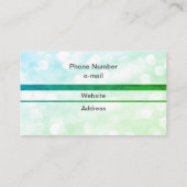 中程度の緑の輝くライトのイメージ 名刺 (裏面)