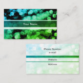 中程度の緑の輝くライトのイメージ 名刺 (正面/裏面)