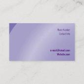中程度の薄紫モダン整然としたシェード 名刺 (裏面)