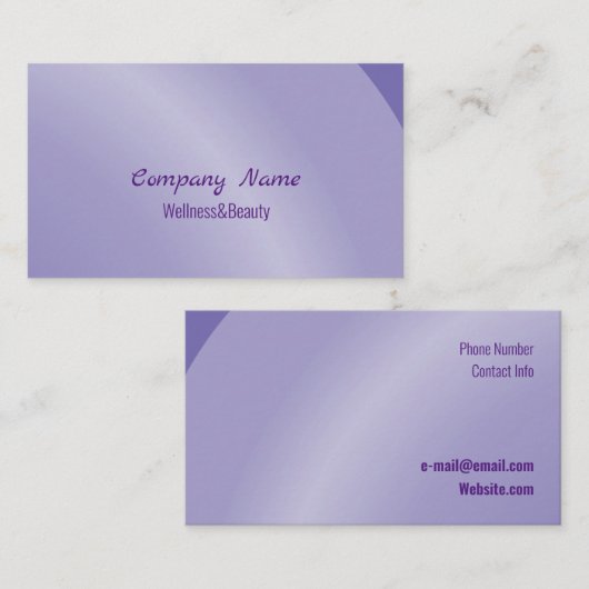 中程度の薄紫モダン整然としたシェード 名刺 (正面/裏面)