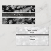 中程度の黒のキラキラ光のイメージ 名刺 (正面/裏面)