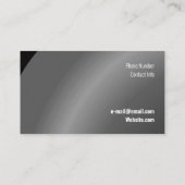 中程度の黒のモダン整然としたシェード 名刺 (裏面)