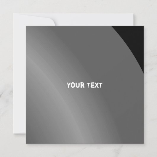 中程度の黒モダン色のQrコード カード (正面)