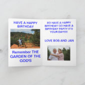 中空の木の幹のハンドポンプの誕生日カード カード (内部)