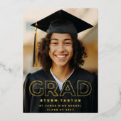 中空ハイスクールGRADゴールドフォイル発表 箔招待状 (正面)