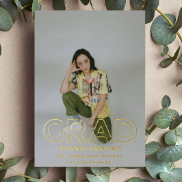 中空ハイスクールGRADゴールドフォイル発表 箔招待状