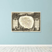 中空マップ キャンバスプリント (インサイチュ (ウッドフロア))