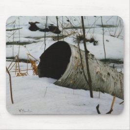 中空樺の木 マウスパッド