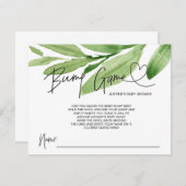 中立のベビーシャワーゲームBump Guess Boy Girl Cards エンクロージャーカード (正面/裏面)