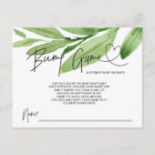 中立のベビーシャワーゲームBump Guess Boy Girl Cards エンクロージャーカード (正面)