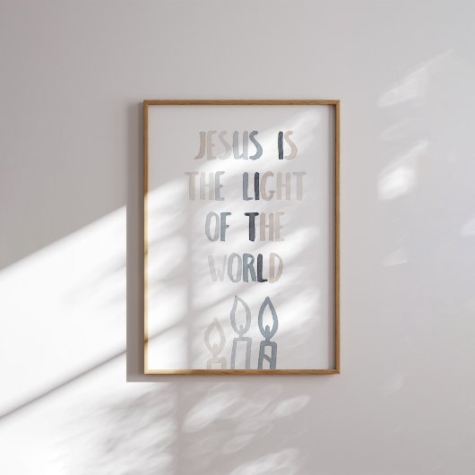 中立イエスは世界のポスターの光である ポスター