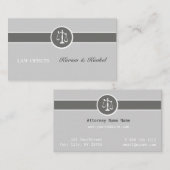 中立シンプルな色の平野の正義スケールの弁護士 名刺 (正面/裏面)