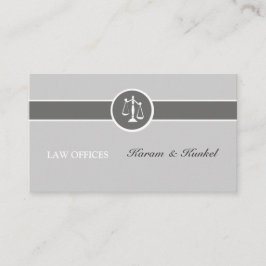 中立シンプルな色の平野の正義スケールの弁護士 名刺