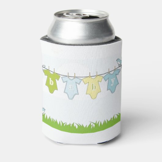 中立ベビーシャワーのパーティー項目ギフト 缶クーラー (缶裏面)