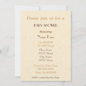 中立ベビーシャワー招待状 招待状 (裏面)