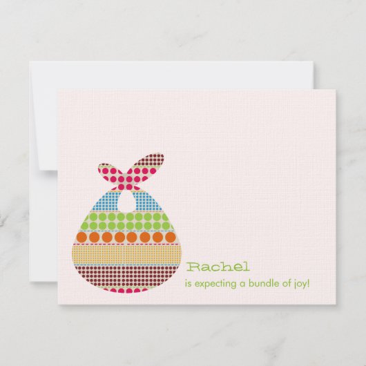 中立ベビーシャワーBohoは束に点を打ちます 招待状 (正面)