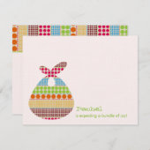 中立ベビーシャワーBohoは束に点を打ちます 招待状 (正面/裏面)