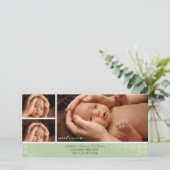 中立ベビーフォトカードの発表 案内状 (スタンド正面)