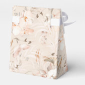 中立ベージュエレガントフローラ庭園の結婚式の好意 フェイバーボックス (裏面サイド)