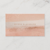 中立ボホ|抽象芸術水彩とバラ金ゴールド 名刺 (正面)