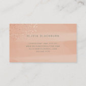 中立ボホ|抽象芸術水彩とバラ金ゴールドB 名刺 (裏面)