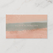 中立ボホ|抽象芸術水彩とバラ金ゴールドB 名刺 (正面)