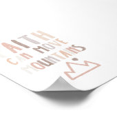 中立信仰はあなたの山のポスターを移動することができる ポスター (角)