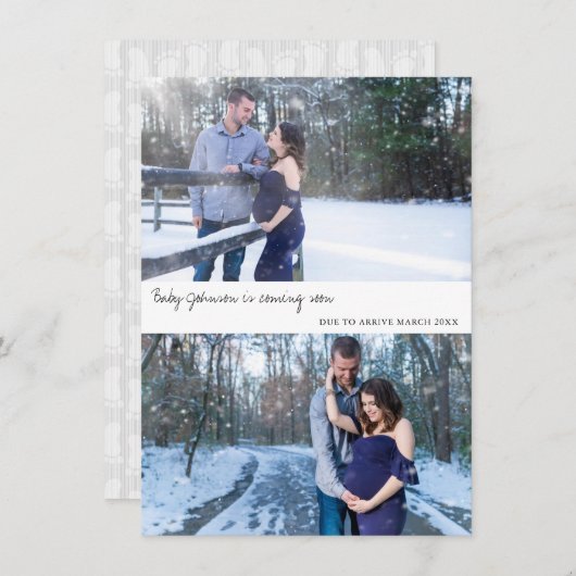 中立写真妊娠告知カード 案内状 (正面/裏面)