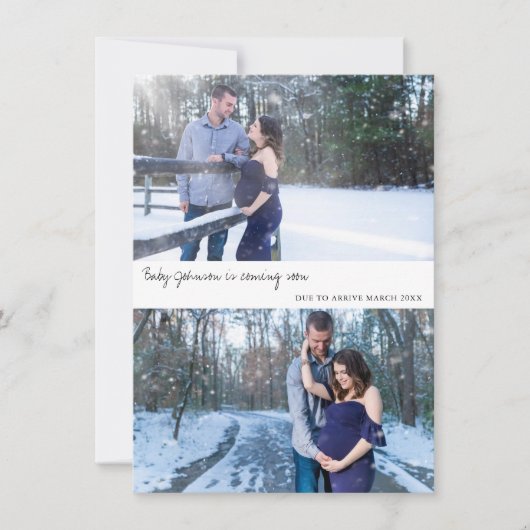 中立写真妊娠告知カード 案内状 (正面)