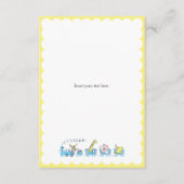 中立動物の列車|のレトロのベビーシャワーの挿入物 エンクロージャーカード (正面)