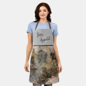 中立応答オールオーバープリントエプロン エプロン (着用した状態)