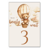 中立我々は早く待つことができる テーブルナンバー (裏面)