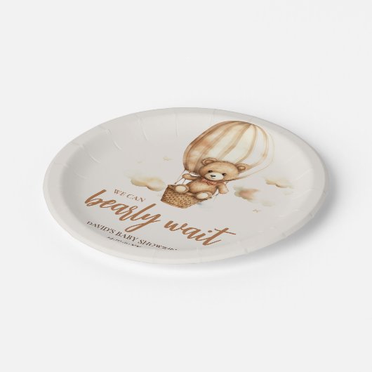 中立我々は早く待つことができる ペーパープレート (アングル)