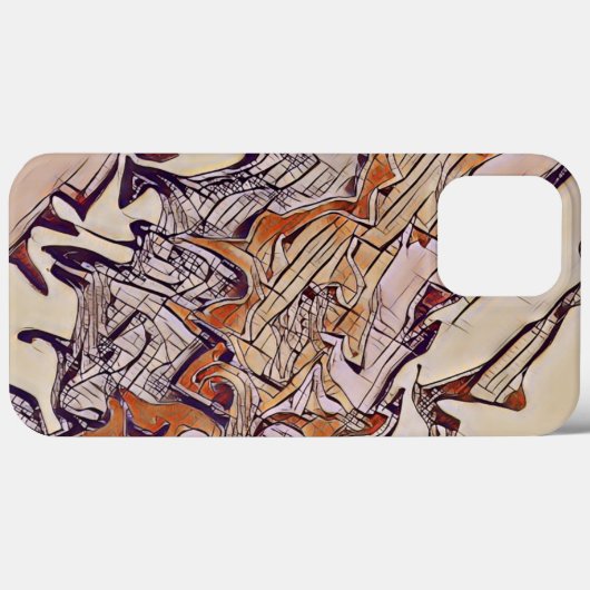 中立抽象芸術おもしろい男らしモダン人 Case-Mate iPhoneケース (裏面 (横))