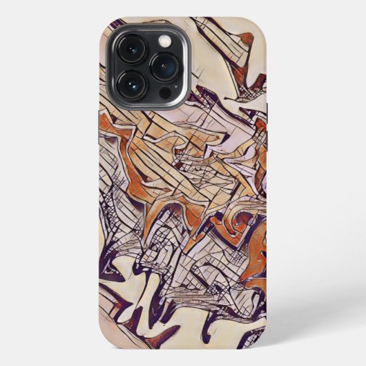 中立抽象芸術おもしろい男らしモダン人 iPhoneケース (裏面)